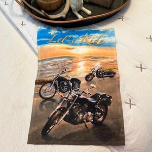 Let’s Ride Motorcycle Garden Flag